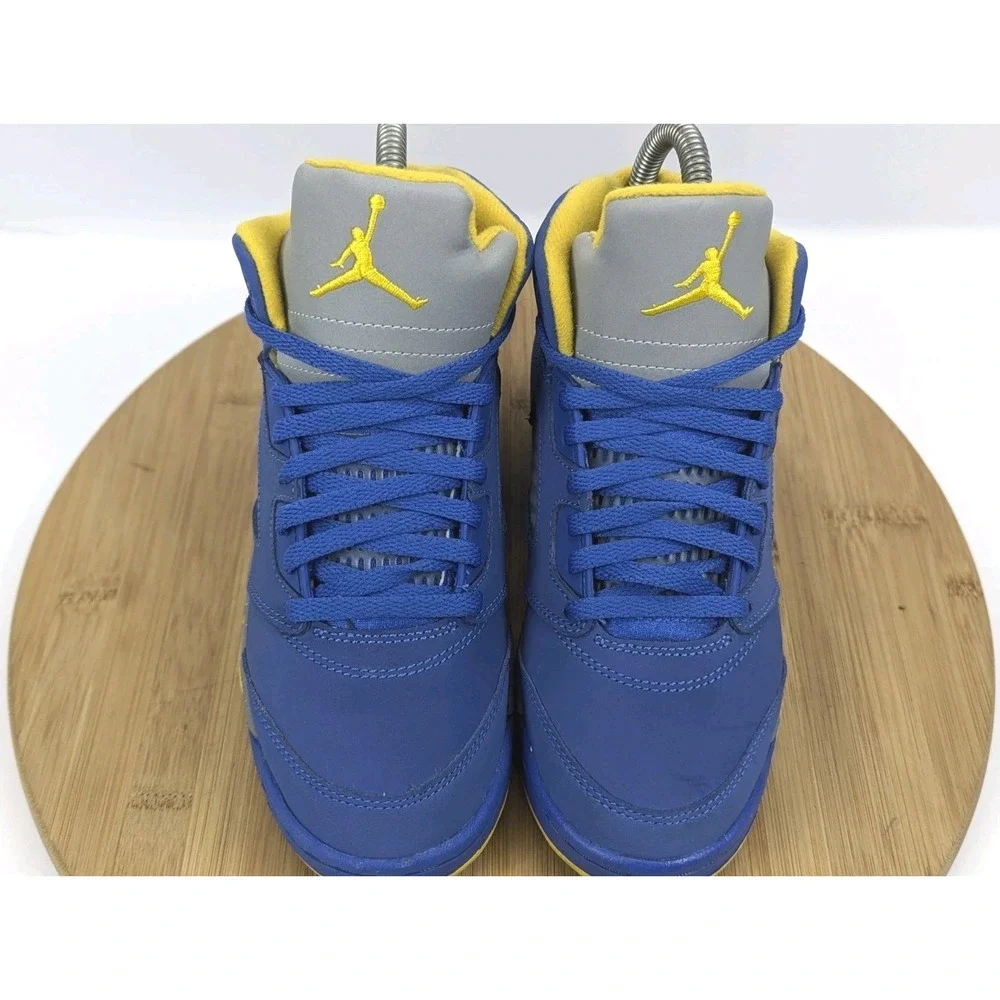 Nike Air Jordan 5 Retro Boys 3Y Shoes Racer Blue Yellow Youth GS Sneakers School